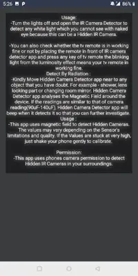 Hidden IR Camera Detector android App screenshot 0
